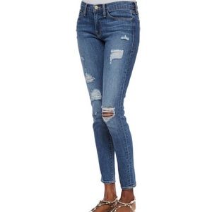Frame le skinny de Jeanne mid wash jeans size 26